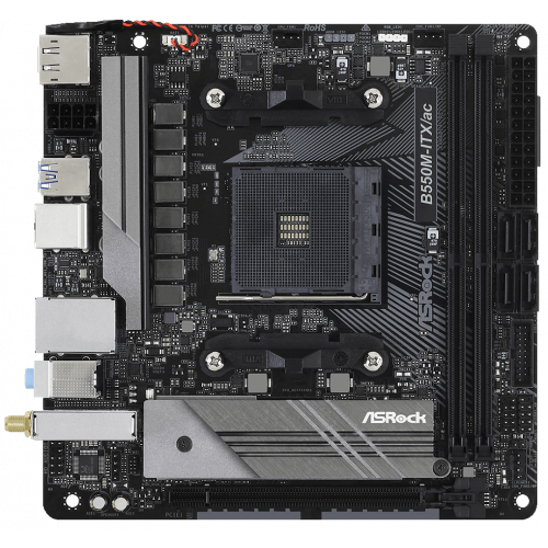 Photo Motherboard AsRock B550M-ITX/ac (sAM4, AMD B550)