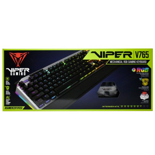 Фото Клавіатура Patriot Viper V765 RGB Kailh Box Switches (PV765MBRUXMGMRU) Black