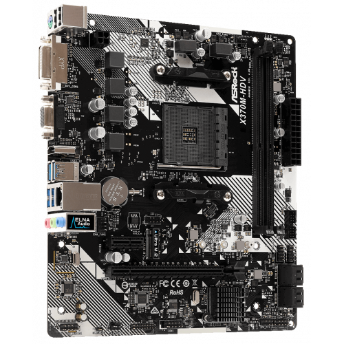 Photo Motherboard AsRock X370M-HDV R4.0 (sAM4, AMD X370)