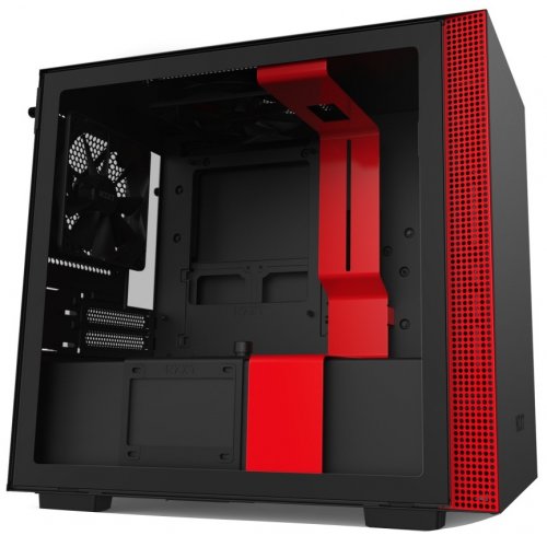 Photo NZXT H210 Tempered Glass (CA-H210B-BR) Matte Black/Red