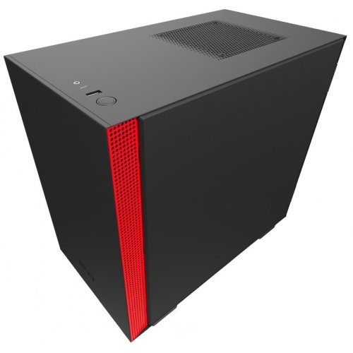 Photo NZXT H210 Tempered Glass (CA-H210B-BR) Matte Black/Red