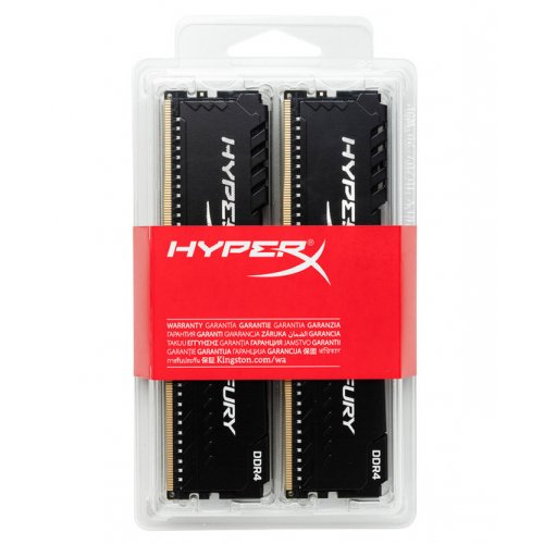 Фото ОЗП HyperX DDR4 64GB (4x16GB) 3600Mhz Fury Black (HX436C18FB4K4/64)