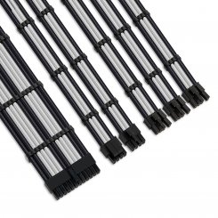 Набір кастомних кабелів живлення EVOLVE Custom Extension PSU Cable Kit 0.3m (EV-PSUMF-03BKW) Black/White