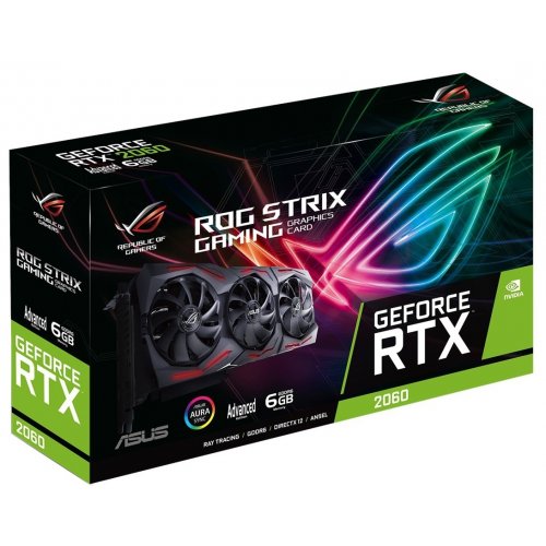 Photo Video Graphic Card Asus ROG GeForce RTX 2060 Evo STRIX Advanced Edition 6144MB (ROG-STRIX-RTX2060-A6G-EVO-GAMING)