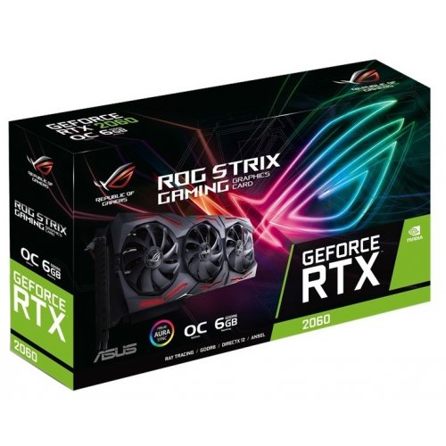 Фото Видеокарта Asus ROG GeForce RTX 2060 Evo STRIX OC 6144MB (ROG-STRIX-RTX2060-O6G-EVO-GAMING)