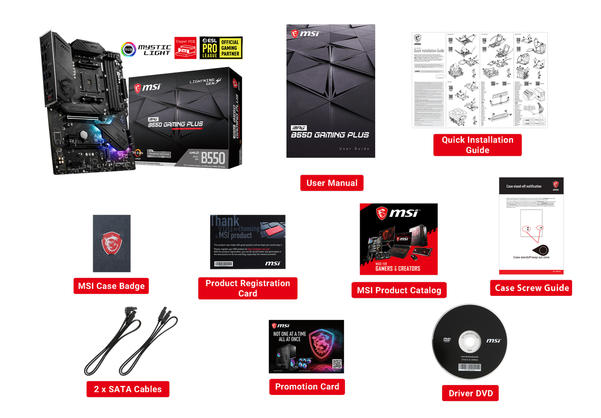 Материнская плата MSI MPG B550 GAMING PLUS (sAM4, AMD B550) купить с ...