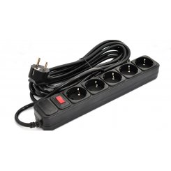 Мережевий фільтр PATRON 5 м 10A 5 розеток (EXT-PN-SP-1655) Black