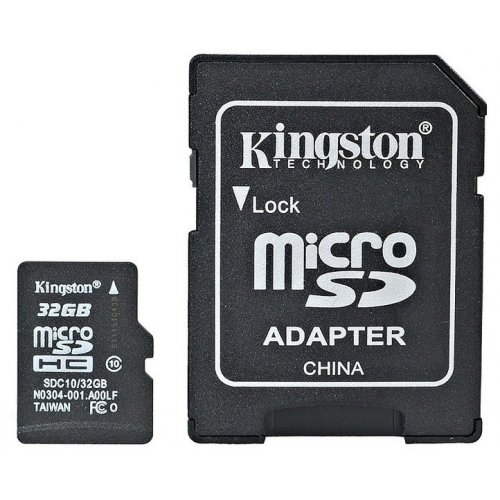 Купить Карта памяти Kingston microSDHC 32GB Class 10 (с адаптером) (SDC10/32GB) - цена в Харькове, Киеве, Днепре, Одессе
в интернет-магазине Telemart фото