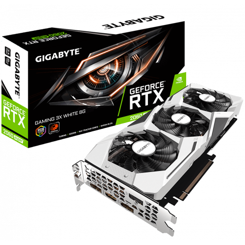 Photo Video Graphic Card Уценка видеокарта Gigabyte GeForce RTX 2060 SUPER Gaming 3X White 8192MB (GV-N206SGAMING WHITE-8GD) (Следы монтажа, 283860)