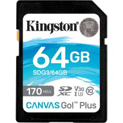 Карта памяти Kingston SDXC Canvas Go! Plus 64GB Class 10 UHS-I U3 V30 (SDG3/64GB)
