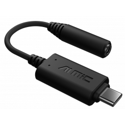 Фото Адаптер Asus AI Noise-Canceling Mic Adapter USB Type-C-3.5mm M/F Black