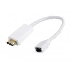Адаптер Cablexpert miniDisplayPort-HDMI 0.1m v2.0 F/M (A-mDPF-HDMIM-001-W) White