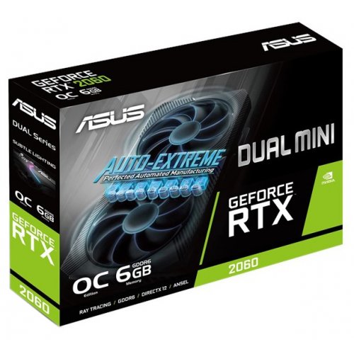 Продати Відеокарта Asus GeForce RTX 2060 Dual Mini OC 6144MB (DUAL-RTX2060-O6G-MINI) за Trade-In у інтернет-магазині Телемарт - Київ, Дніпро, Україна фото