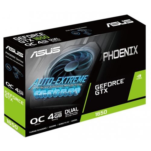 Фото Відеокарта Asus GeForce GTX 1650 Phoenix OC 4096MB (PH-GTX1650-O4GD6)