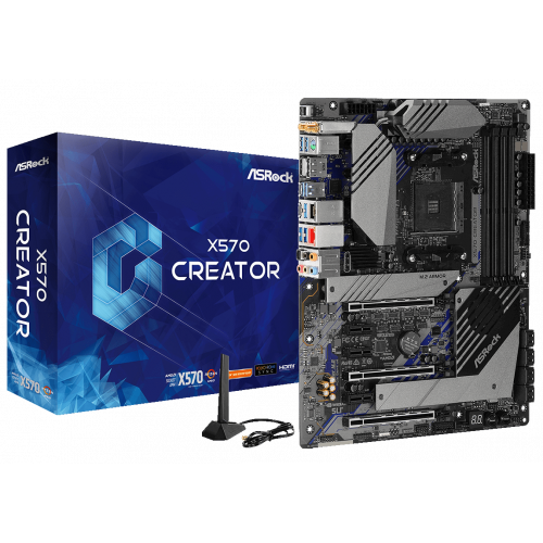 Продать Материнская плата AsRock X570 Creator (sAM4, AMD X570) по Trade-In интернет-магазине Телемарт - Киев, Днепр, Украина фото