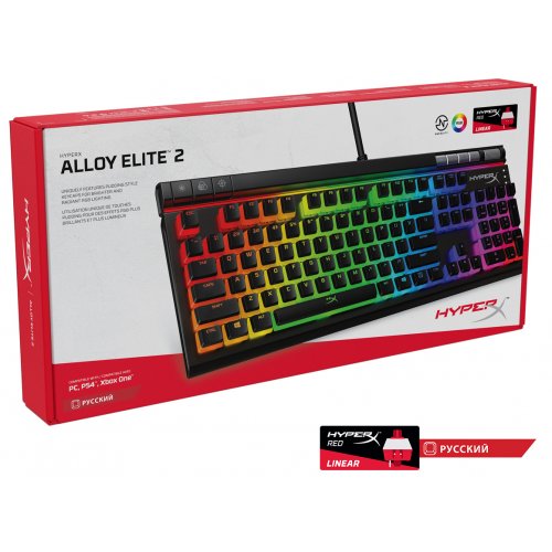 Фото Клавиатура HyperX Alloy Elite 2 RGB HyperX Red (HKBE2X-1X-RU/G/4P5N3AX) Black