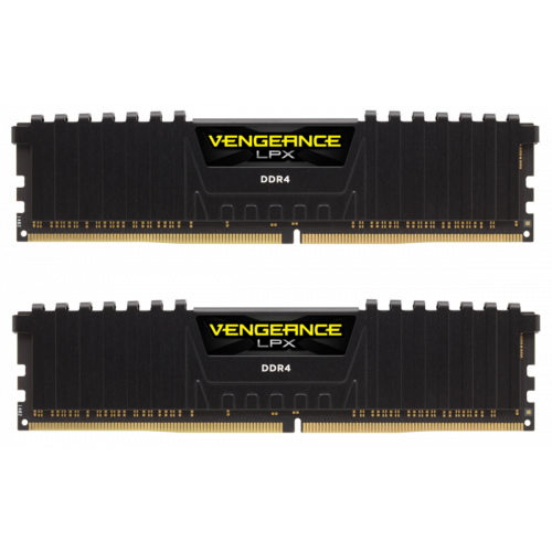 Фото ОЗП Corsair DDR4 64GB (2x32GB) 3600Mhz Vengeance LPX Black (CMK64GX4M2D3600C18)