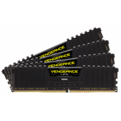Фото Corsair DDR4 32GB (4x8GB) 3600Mhz Vengeance LPX Black (CMK32GX4M4D3600C18)
