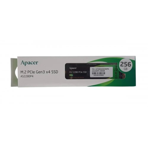 SSD-диск Apacer AS2280P4 3D NAND TLC 256GB M.2 (2280 PCI-E) NVMe x4 (AP256GAS2280P4-1) купить в Украине: Киев, Днепр, Харьков, Одесса  | Проверка совместимости, низкая цена, отзывы, характеристики от TELEMART фото