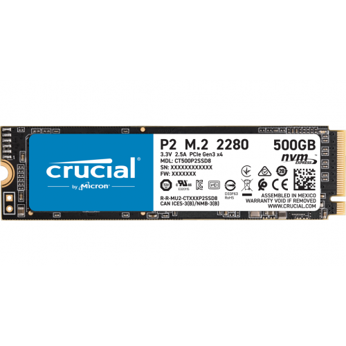 Photo SSD Drive Crucial P2 500GB M.2 (2280 PCI-E) NVMe x4 (CT500P2SSD8)