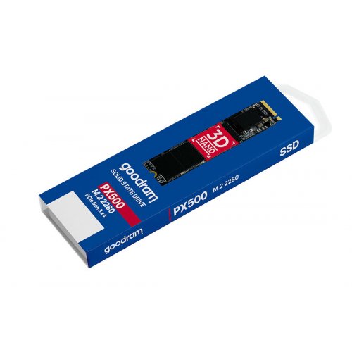 Купить SSD-диск GoodRAM PX500 3D NAND 256GB M.2 (2280 PCI-E) NVMe x4 (SSDPR-PX500-256-80) с проверкой совместимости: обзор, характеристики, цена в Киеве, Днепре, Одессе, Харькове, Украине | интернет-магазин TELEMART.UA фото