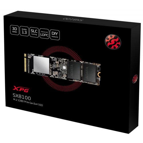 Фото SSD-диск ADATA XPG SX8100 3D NAND 256GB M.2 (2280 PCI-E) NVMe x4 (ASX8100NP-256GT-C)