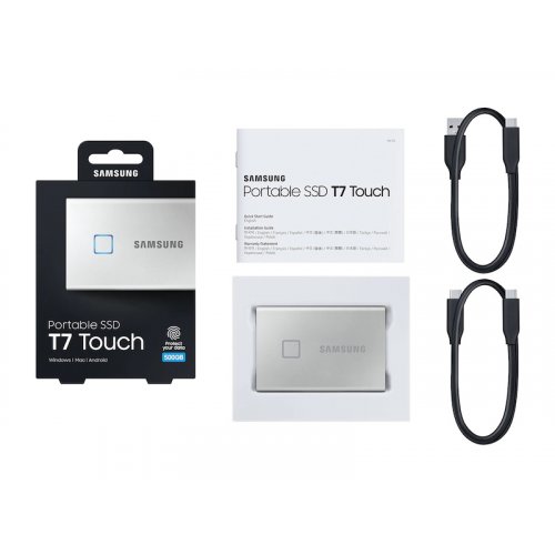 Продати SSD-диск Samsung T7 Touch 500GB USB 3.2 (MU-PC500S/WW) Silver за Trade-In у інтернет-магазині Телемарт - Київ, Дніпро, Україна фото