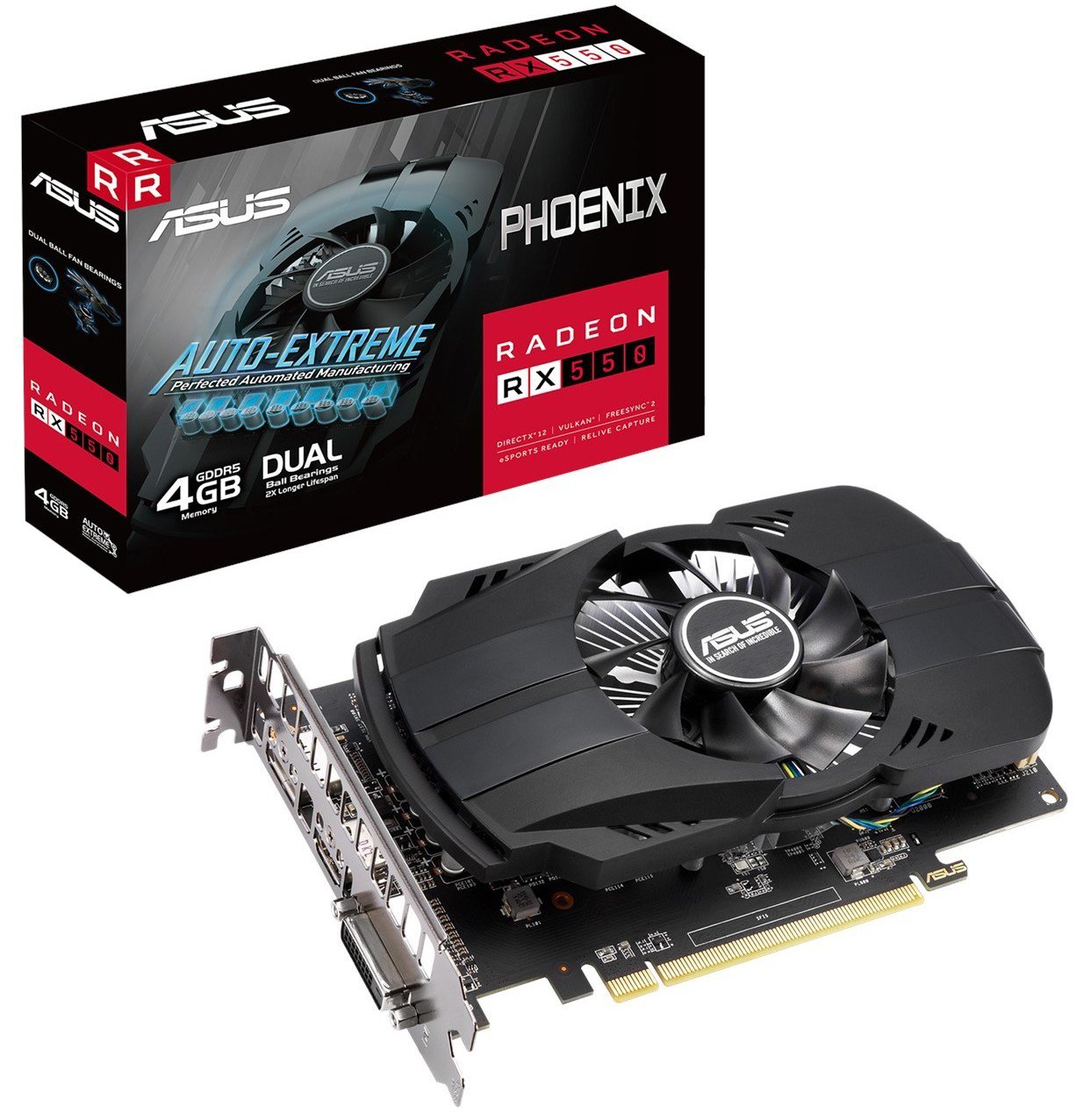 Продать Видеокарта Asus Radeon RX 550 Phoenix Evo 4096MB (PH-RX550-4G-EVO)  по Trade-In интернет-магазине Телемарт - Киев, Днепр, Украина