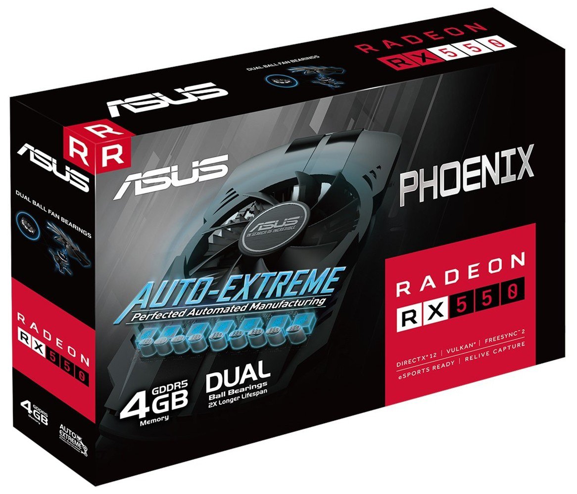 Продать Видеокарта Asus Radeon RX 550 Phoenix Evo 4096MB (PH-RX550-4G-EVO)  по Trade-In интернет-магазине Телемарт - Киев, Днепр, Украина