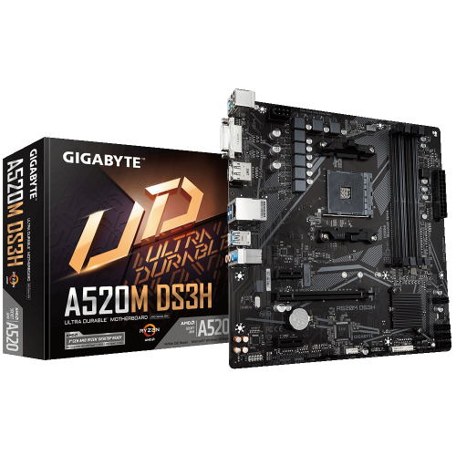 Photo Motherboard Gigabyte A520M DS3H (sAM4, AMD A520)