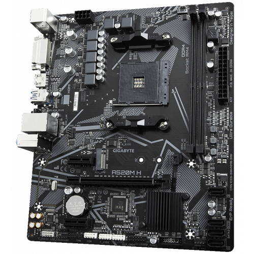 Photo Motherboard Gigabyte A520M H (sAM4, AMD A520)