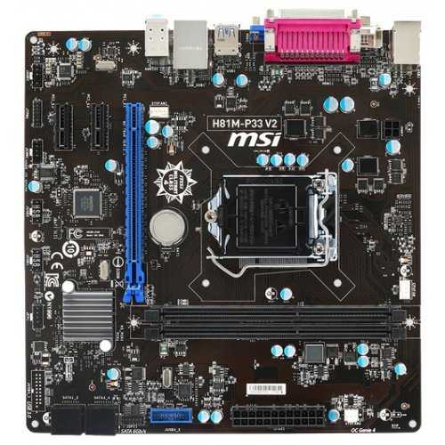 Продати Материнська плата MSI H81M-P33 V2 (s1150, Intel H81) за Trade-In у інтернет-магазині Телемарт - Київ, Дніпро, Україна фото