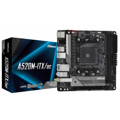 Материнская плата AsRock A520M-ITX/ac (sAM4, AMD A520)