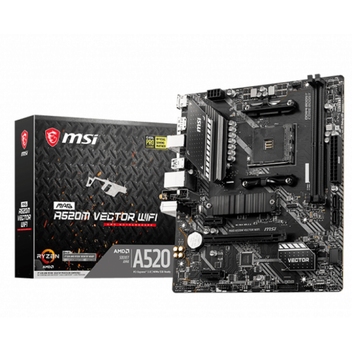 Photo Motherboard MSI MAG A520M VECTOR WIFI (sAM4, AMD A520)