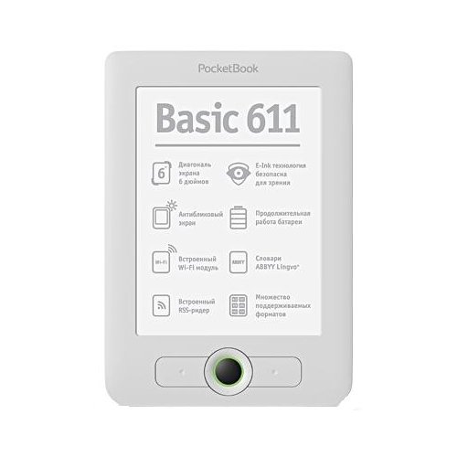 Електронна книга PocketBook 611 Basic Matt White купити в Україні | Telemart фото
