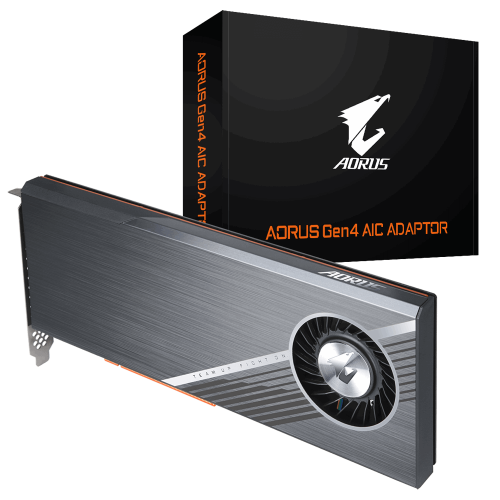 Адаптер Gigabyte AORUS Gen4 AIC Adaptor (GC-4XM2G4) купить в Украине: Киев, Днепр, Харьков, Одесса  | Низкая цена, отзывы, характеристики от TELEMART фото