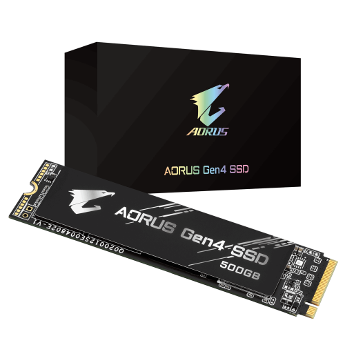Photo SSD Drive Gigabyte AORUS Gen4 3D NAND TLC 500GB M.2 (2280 PCI-E) NVMe 1.3 (GP-AG4500G)