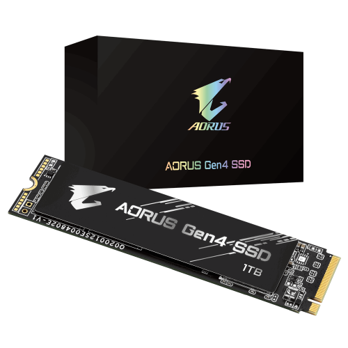 Фото SSD-диск Gigabyte AORUS Gen4 3D NAND TLC 1TB M.2 (2280 PCI-E) NVMe 1.3 (GP-AG41TB)