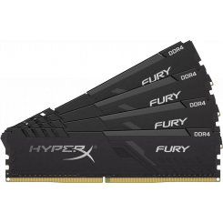 Фото HyperX DDR4 128GB (4x32GB) 3200Mhz Fury Black (HX432C16FB3K4/128)