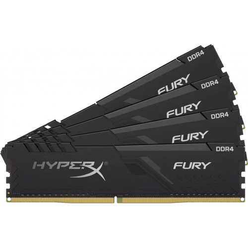 Фото ОЗУ HyperX DDR4 128GB (4x32GB) 3200Mhz Fury Black (HX432C16FB3K4/128)