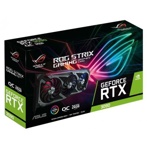 Photo Video Graphic Card Asus ROG GeForce RTX 3090 STRIX OC 24576MB (ROG-STRIX-RTX3090-O24G-GAMING)