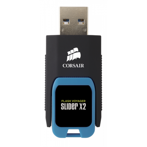 Купить Накопитель Corsair Voyager Slider X2 USB 3.0 64GB (CMFSL3X2A-64GB) Blue - цена в Харькове, Киеве, Днепре, Одессе
в интернет-магазине Telemart фото
