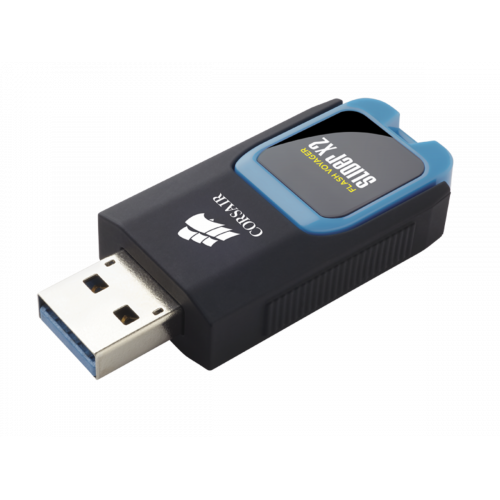 Купити Накопичувач Corsair Voyager Slider X2 USB 3.0 128GB (CMFSL3X2A-128GB) Blue - ціна в Києві, Львові, Вінниці, Хмельницькому, Франківську, Україні | інтернет-магазин TELEMART.UA фото