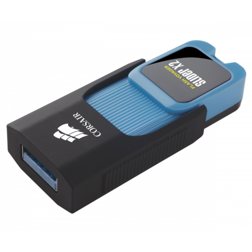 Купити Накопичувач Corsair Voyager Slider X2 USB 3.0 128GB (CMFSL3X2A-128GB) Blue - ціна в Києві, Львові, Вінниці, Хмельницькому, Франківську, Україні | інтернет-магазин TELEMART.UA фото