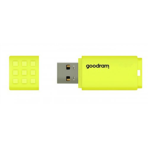 Накопичувач GoodRAM UME2 64GB USB 2.0 (UME2-0640Y0R11) Yellow купити в Україні: Київ, Львів, Хмельницький, Тернопіль, Івано-Франківськ | Низька ціна, відгуки, характеристики від TELEMART фото