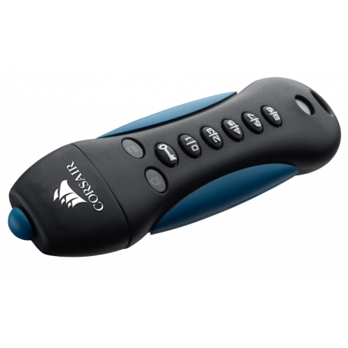 Накопичувач Corsair Padlock 3 Secure USB 3.0 128GB (CMFPLA3B-128GB) Blue/Black купити в Україні: Київ, Львів, Хмельницький, Тернопіль, Івано-Франківськ | Низька ціна, відгуки, характеристики від TELEMART фото