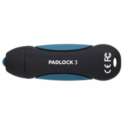 Накопичувач Corsair Padlock 3 Secure USB 3.0 128GB (CMFPLA3B-128GB) Blue/Black купити в Україні: Київ, Львів, Хмельницький, Тернопіль, Івано-Франківськ | Низька ціна, відгуки, характеристики від TELEMART фото