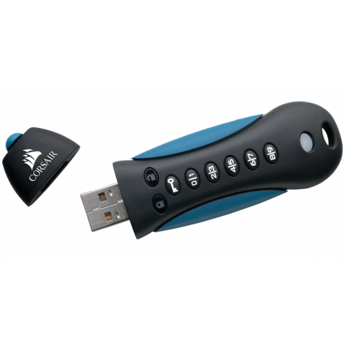 Накопитель Corsair Padlock 3 Secure USB 3.0 16GB (CMFPLA3B-16GB) Blue/Black купить в Украине | Telemart фото