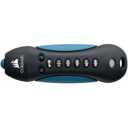 Купити Накопичувач Corsair Padlock 3 Secure USB 3.0 32GB (CMFPLA3B-32GB) Blue/Black - ціна в Києві, Львові, Вінниці, Хмельницькому, Франківську, Україні | інтернет-магазин TELEMART.UA фото