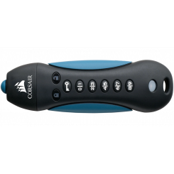 Накопичувач Corsair Padlock 3 Secure USB 3.0 64GB (CMFPLA3B-64GB) Blue/Black